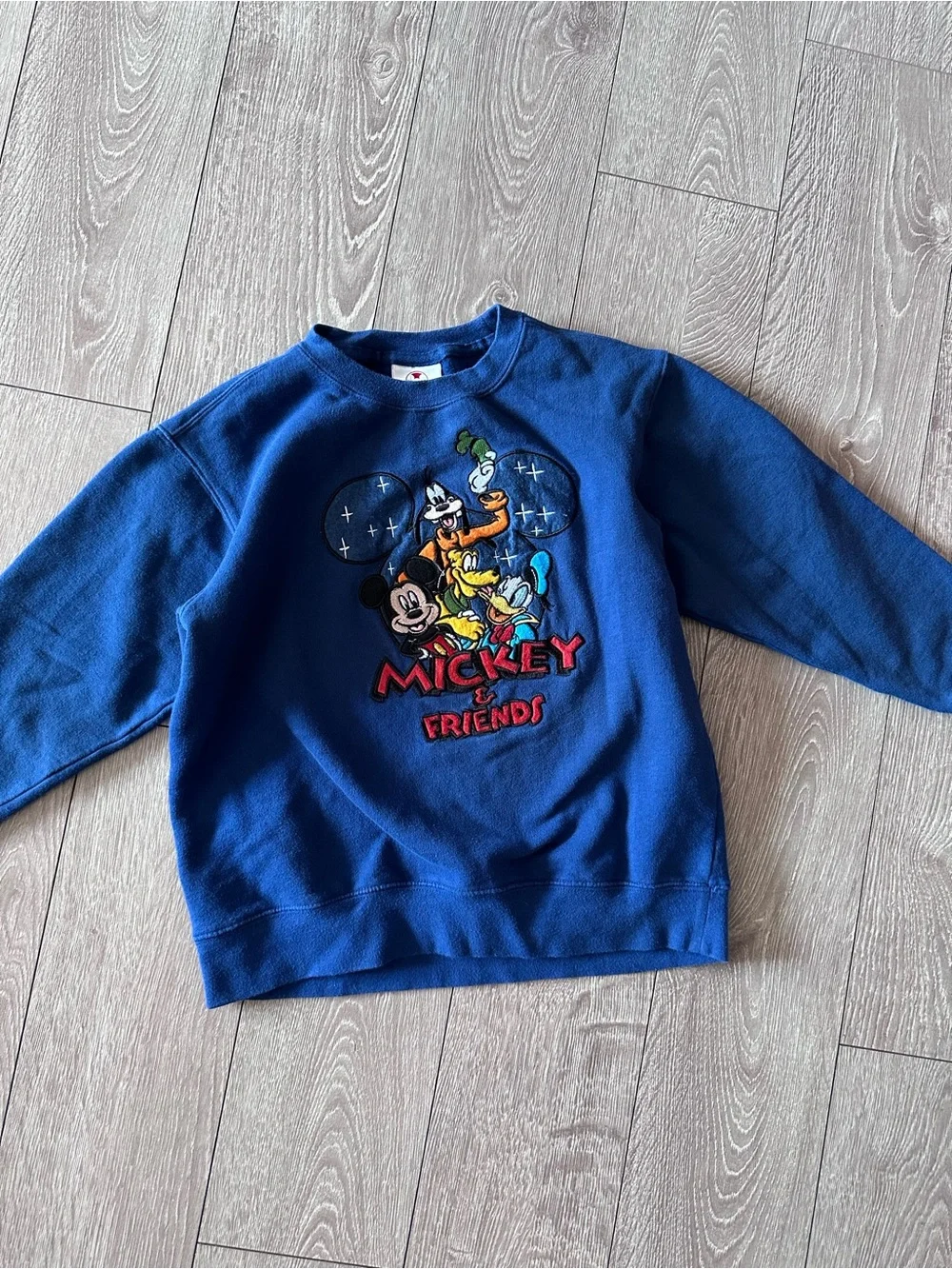 Vintage 90s Disney Mickey & Friends Blue Kids Sweatshirt